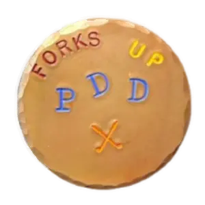 Forks Up PDD — Custom Golf Ball Marker