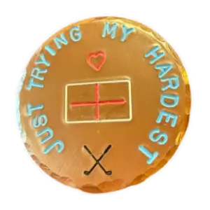 Just Trying My Hardest — Custom Golf Ball Marker